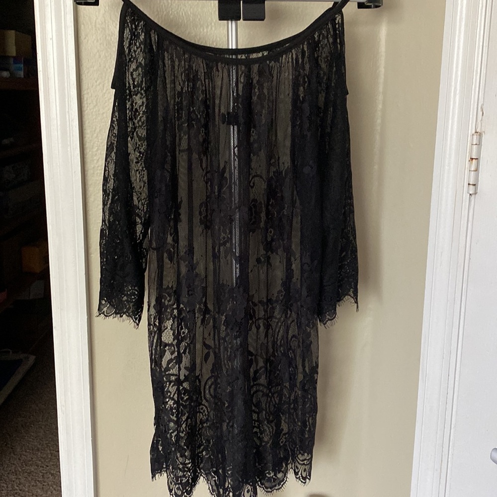 NWOT “Black Lace Swimsuit Coverup”